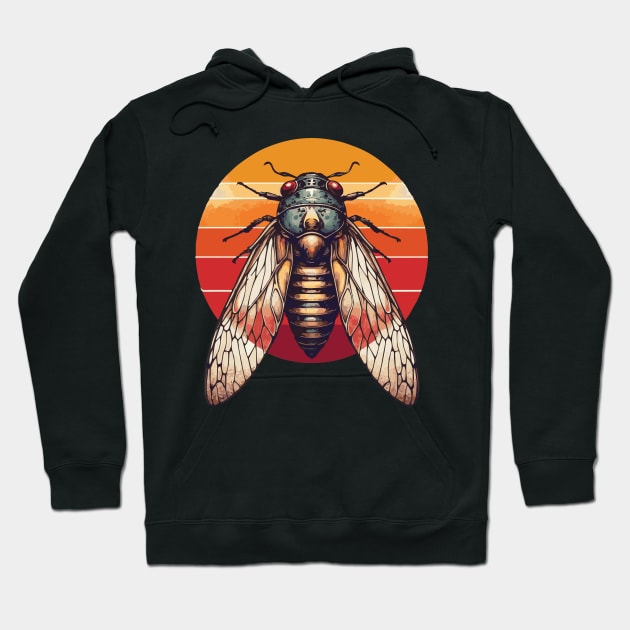 Cicada Retro Sunset Hoodie by Heartsake